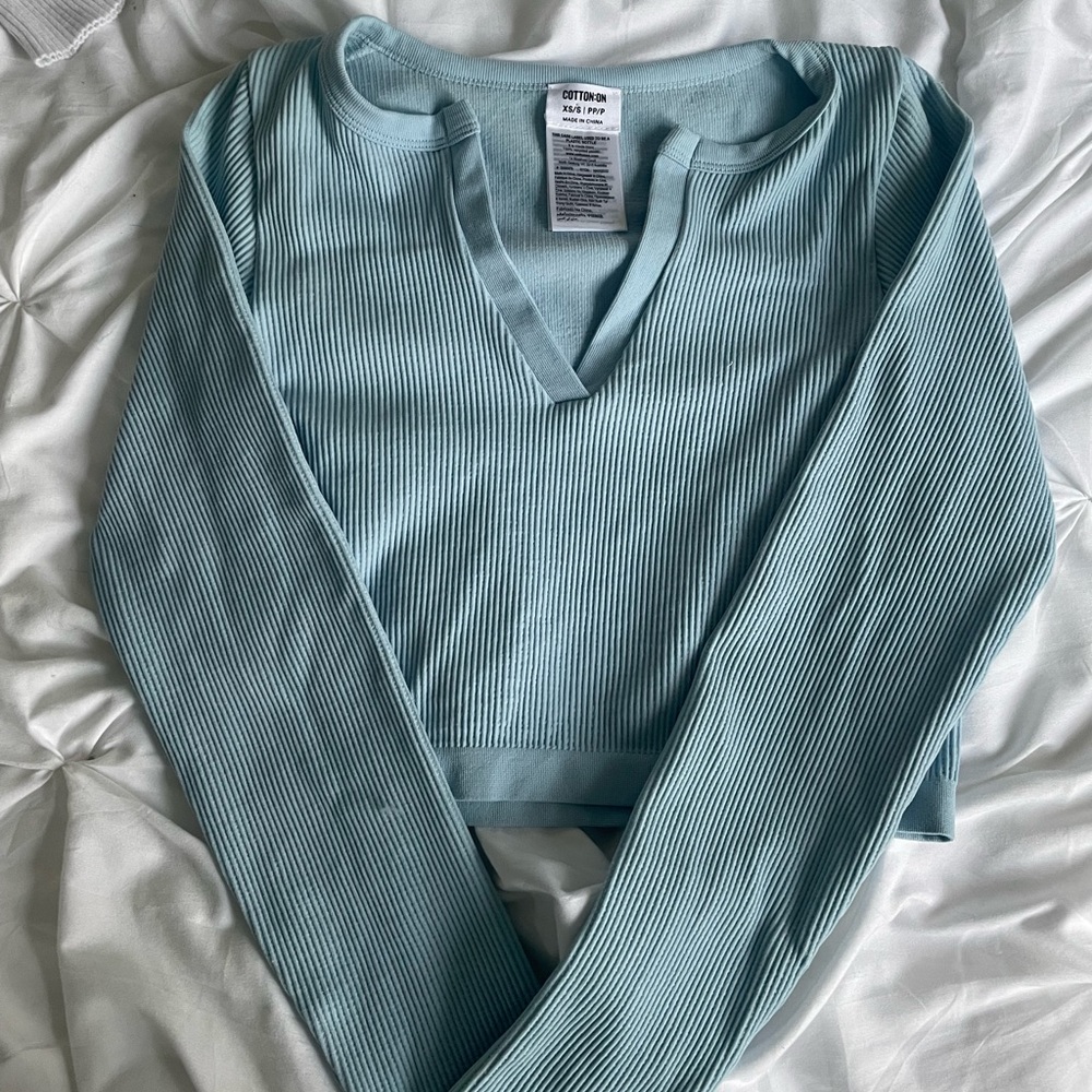 Cotton On tirquoise long sleeve top